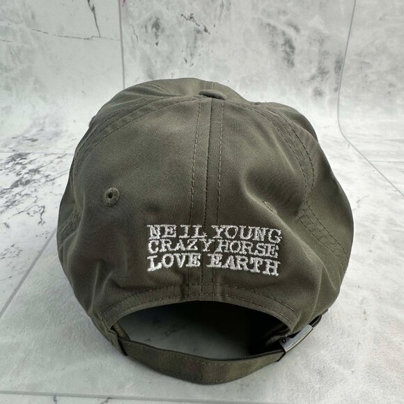 Neil Young & The Horse Love Earth Tour Olive Cap Hat adjustable - Picture 2 of 4